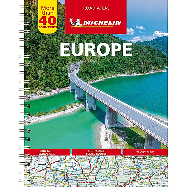 Michelin Straßenatlas Europa mit Spiralbindung. Michelin Atlas routier Europe, Michelin