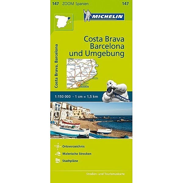 MICHELIN Zoomkarten / Michelin Costa Brava, Barcelona und Umgebung. Costa Brava, Environs de Barcelone