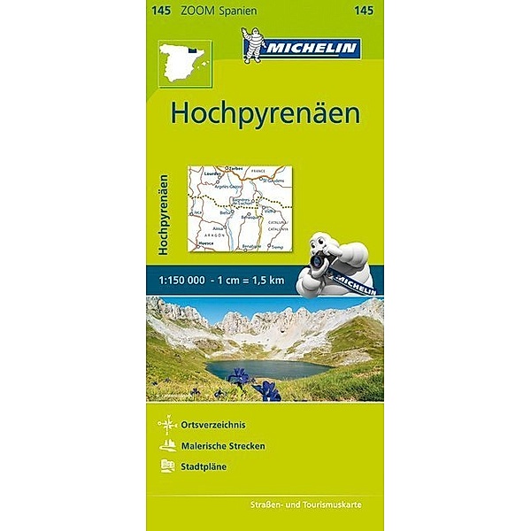MICHELIN Zoomkarten / Michelin Karte Hochpyrenäen. Pyrénées Centrales. Béarn, Bigorre, Aragon