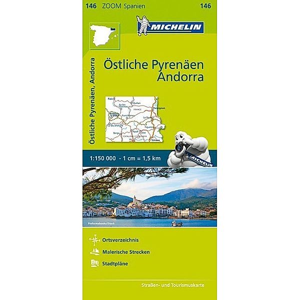 MICHELIN Zoomkarten / Michelin Östliche Pyrenäen. Pyrénées Orientales, Andorre