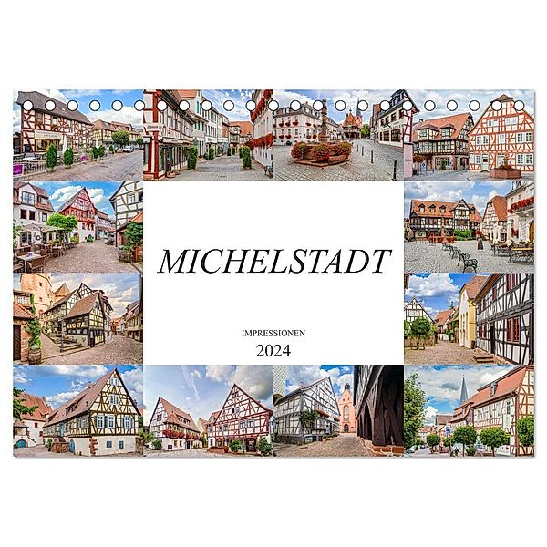 Michelstadt Impressionen (Tischkalender 2024 DIN A5 quer), CALVENDO Monatskalender, Dirk Meutzner