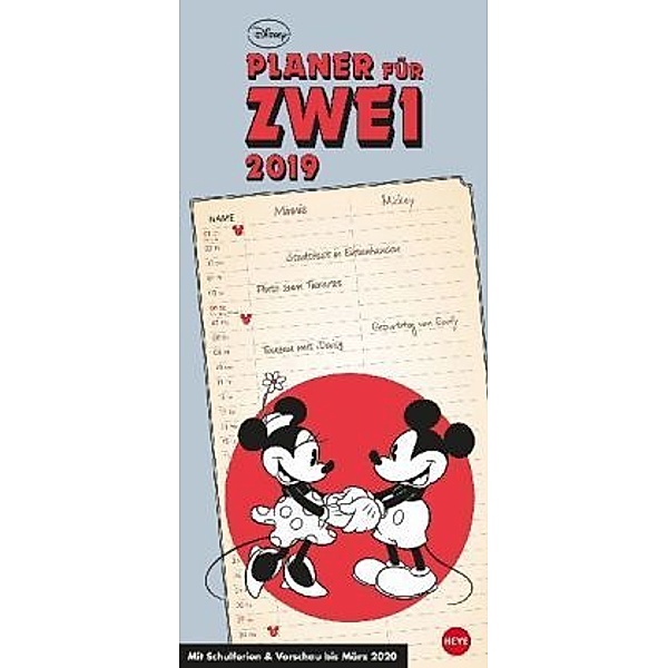 Mickey Mouse & Minnie Planer für zwei 2019
