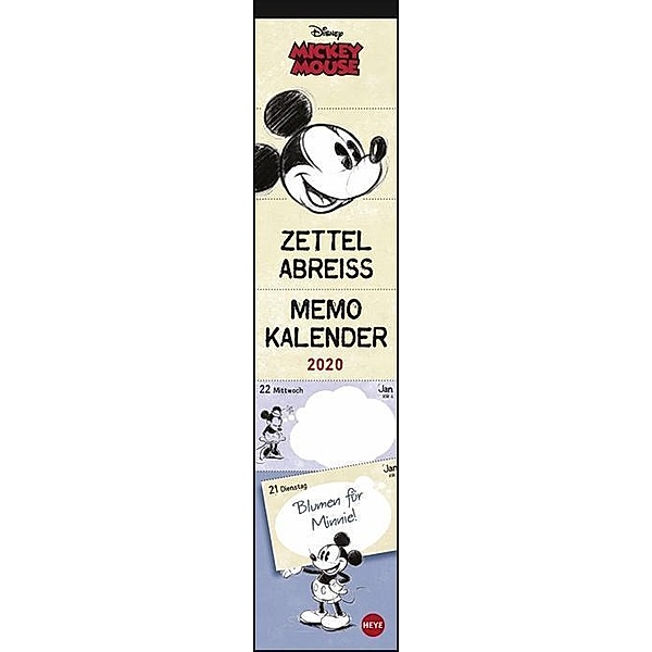 Mickey Mouse Zettel-Abreiß-Memo-Kalender 2020