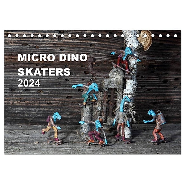 Micro Dino Skaters 2024 (Tischkalender 2024 DIN A5 quer), CALVENDO Monatskalender, Deivis Slavinskas