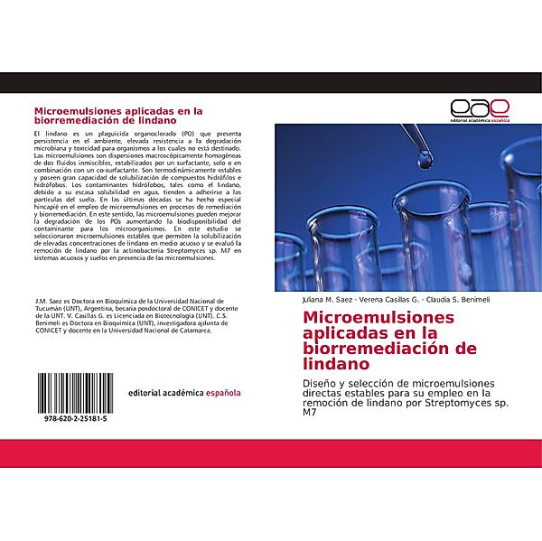 Microemulsiones aplicadas en la biorremediación de lindano, Juliana M. Saez, Verena Casillas G., Claudia S. Benimeli