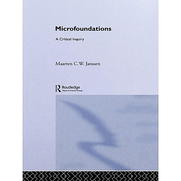Microfoundations, Maarten Janssen