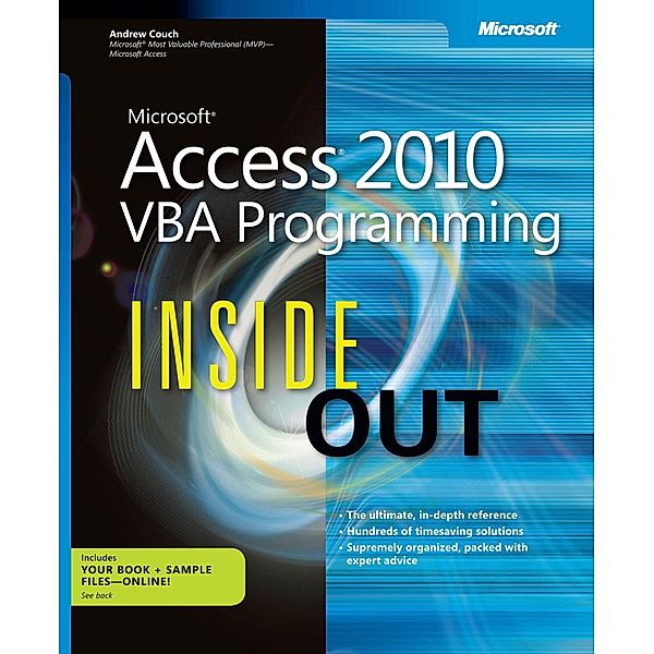 Microsoft Access 2010 VBA Programming Inside Out / Inside Out, Andrew Couch