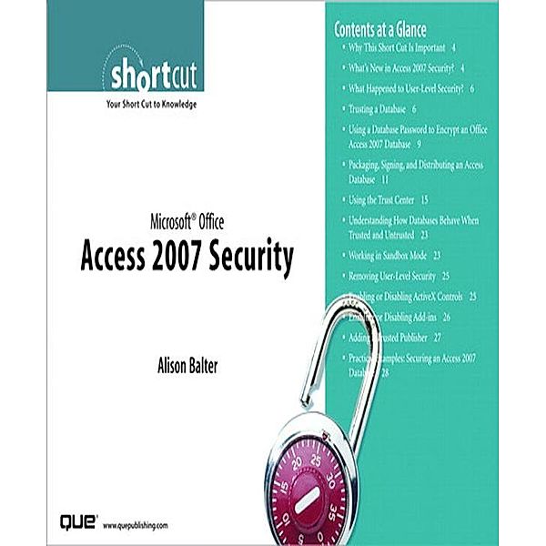Microsoft Office Access 2007 Security (Digital Short Cut), Alison Balter
