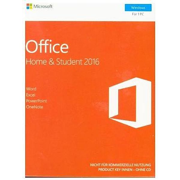 Microsoft Office Home and Student 2016, 1 User, 1 Product Key Card