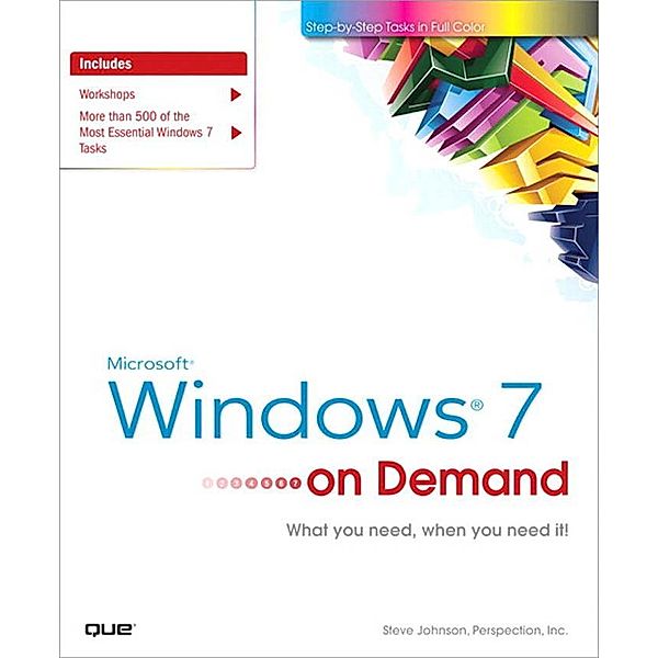 Microsoft Windows 7 On Demand, Portable Documents / On Demand, Johnson Steve, Perspection Inc.