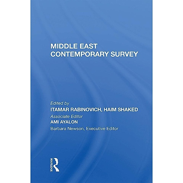 Middle East Contemporary Survey, Volume Xi, 1987, Itamar Rabinovich