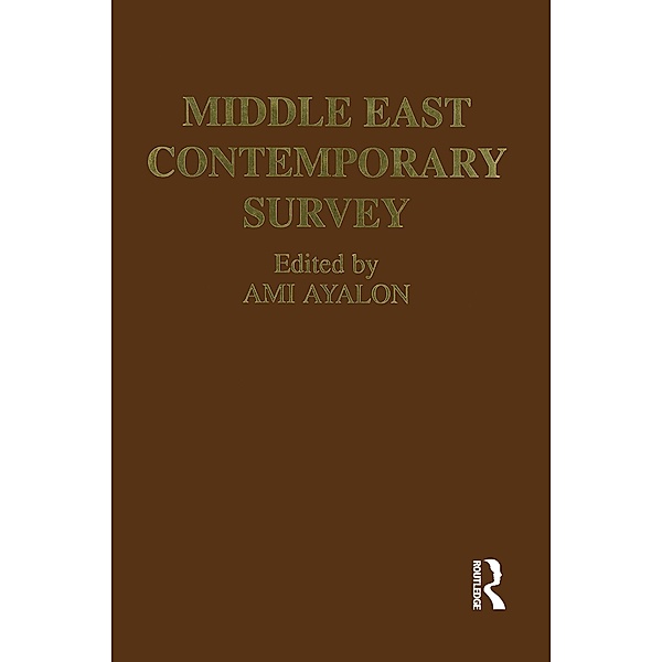 Middle East Contemporary Survey, Volume Xvi, 1992, Ami Ayalon