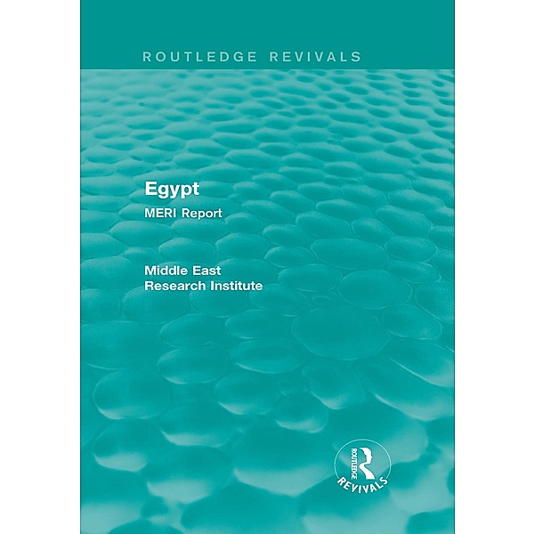 Middle East Research Institute Reports (Routledge Revivals), Middle East Research Institute