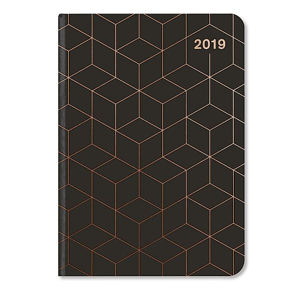 Midi Flexi Diary GlamLine Black/Copper 2019