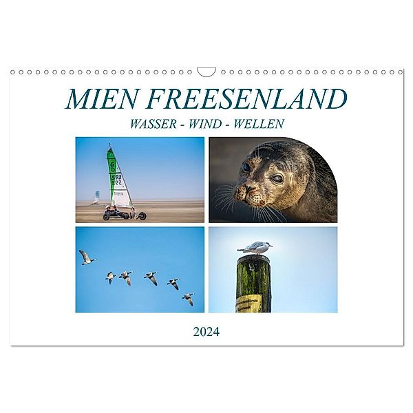 MIEN FREESENLAND - Wasser, Wind, Wellen (Wandkalender 2024 DIN A3 quer), CALVENDO Monatskalender, Dieter Gödecke