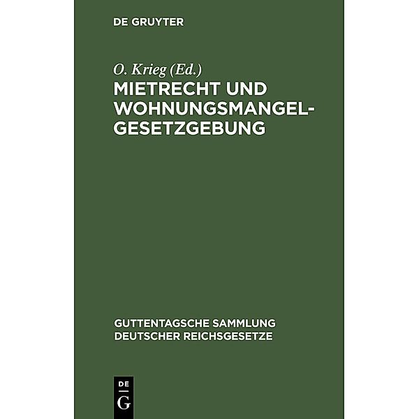 Mietrecht und Wohnungsmangelgesetzgebung