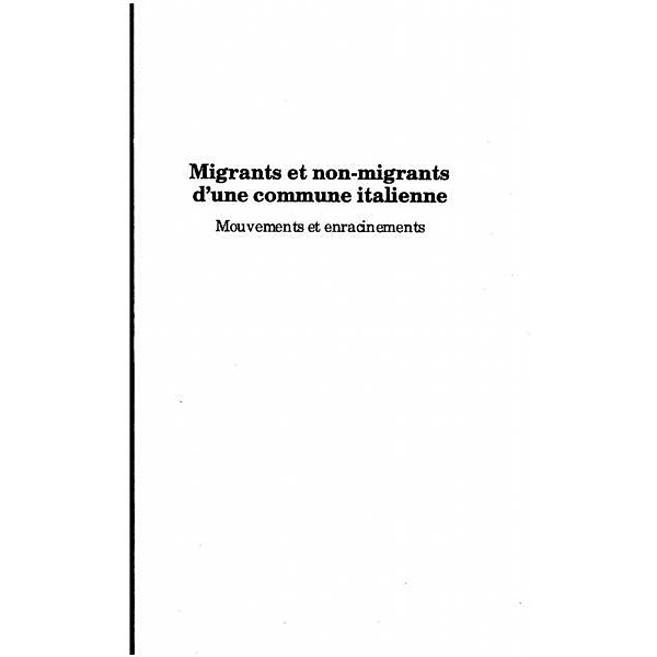 Migrants et non-migrants d'une communaute italienne / Hors-collection, Collectif