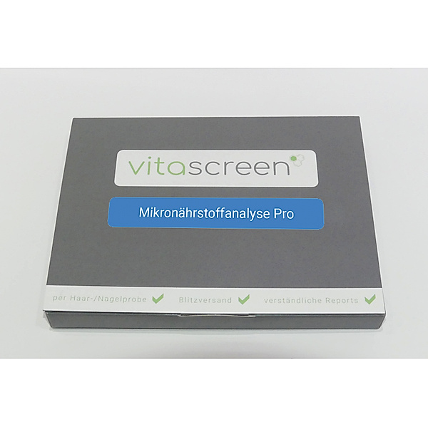 Mikronährstoffanalyse Pro (per Haar-/Nagelprobe) von vitascreen (1 Stück)