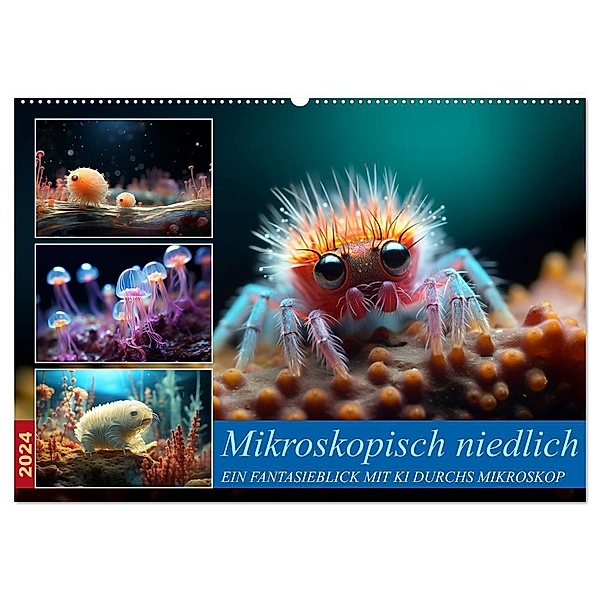 Mikroskopisch niedlich (Wandkalender 2024 DIN A2 quer), CALVENDO Monatskalender, Kerstin Waurick