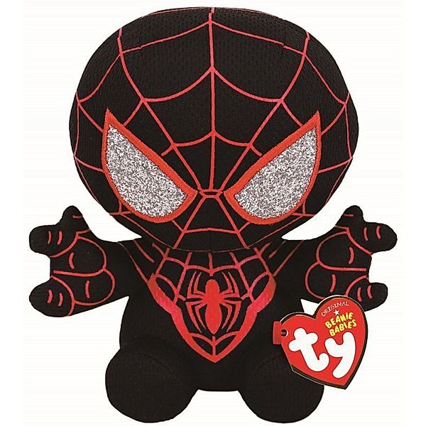 TY Deutschland Miles Morales Beanie 15cm,Material: 100% Polyester geprüft nach EN-71. Farbe: mehrfarbig