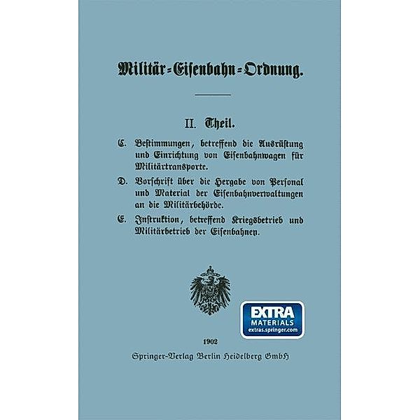 Militär-Eisenbahn-Ordnung, E. S. Mittler & S. Berlin