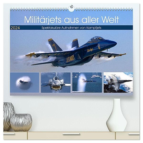 Militärjets aus aller Welt (hochwertiger Premium Wandkalender 2024 DIN A2 quer), Kunstdruck in Hochglanz, Timo Breidenstein