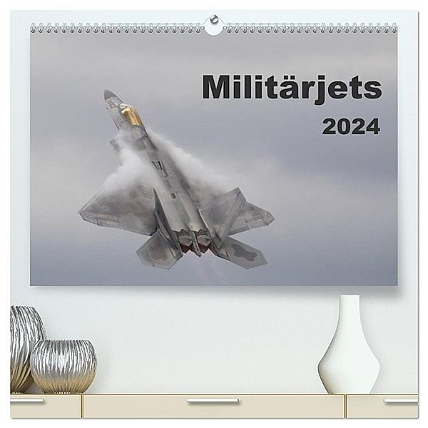 Militärjets (hochwertiger Premium Wandkalender 2024 DIN A2 quer), Kunstdruck in Hochglanz, MUC-Spotter