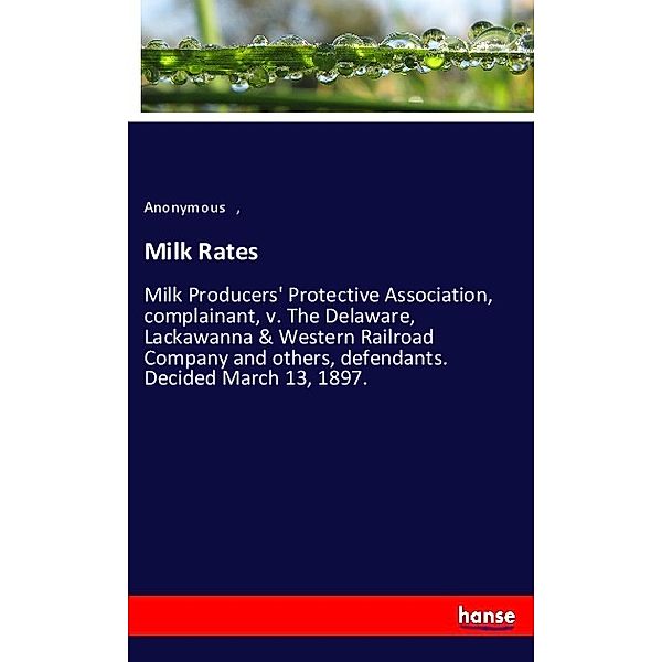 Milk Rates, Anonym