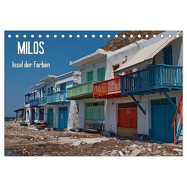 Milos, Insel der Farben (Tischkalender 2024 DIN A5 quer), CALVENDO Monatskalender, Stefan Dummermuth