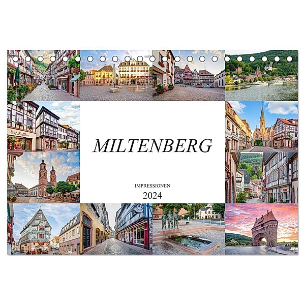 Miltenberg Impressionen (Tischkalender 2024 DIN A5 quer), CALVENDO Monatskalender, Dirk Meutzner