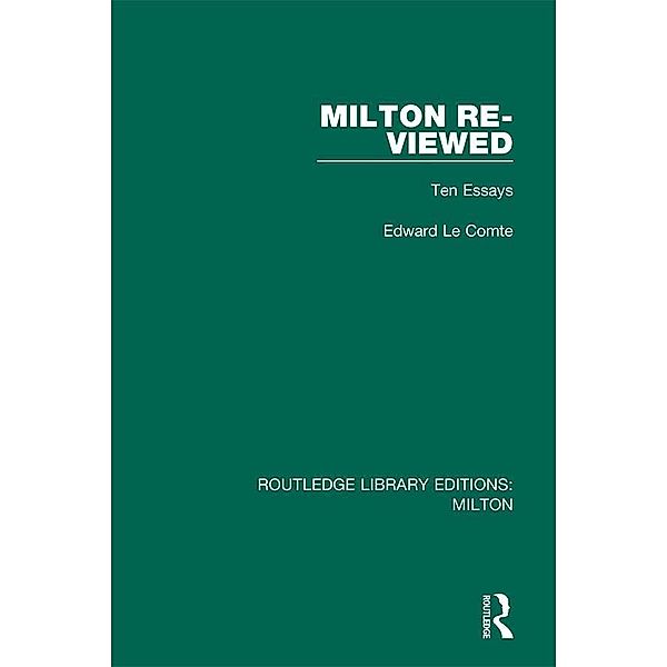 Milton Re-viewed, Edward Le Comte
