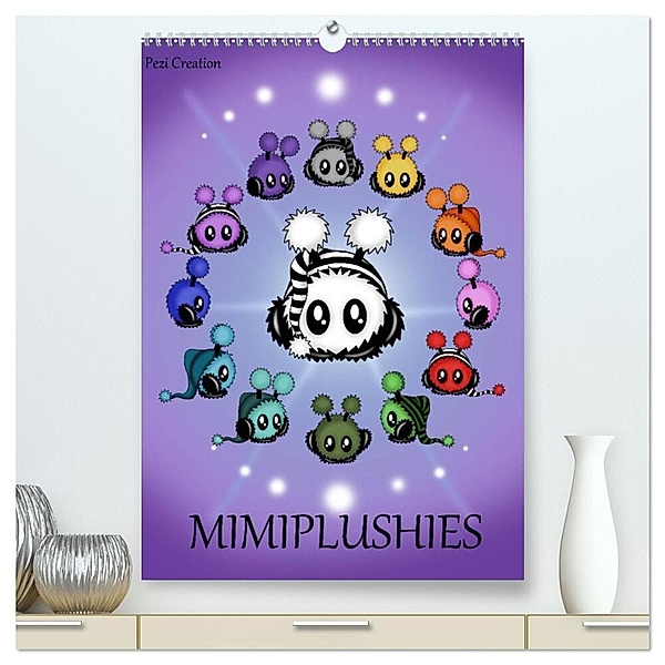 Mimiplushies (hochwertiger Premium Wandkalender 2024 DIN A2 hoch), Kunstdruck in Hochglanz, Pezi Creation / Petra Haberhauer