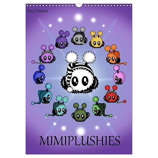 Mimiplushies (Wandkalender 2024 DIN A3 hoch), CALVENDO Monatskalender, Pezi Creation / Petra Haberhauer