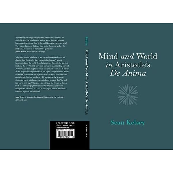 Mind and World in Aristotle's De Anima, Sean Kelsey
