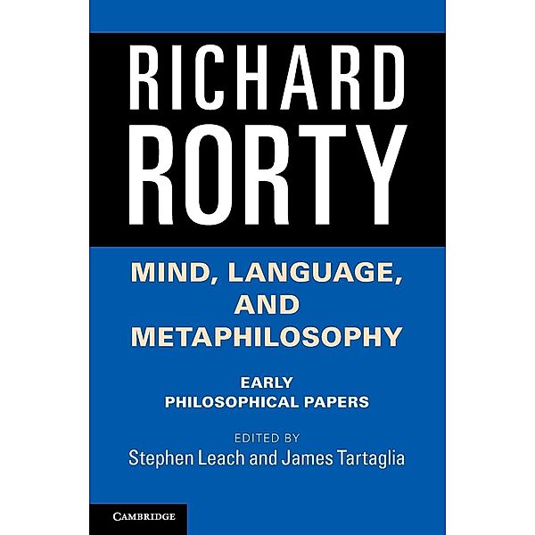Mind, Language, and Metaphilosophy, Richard Rorty