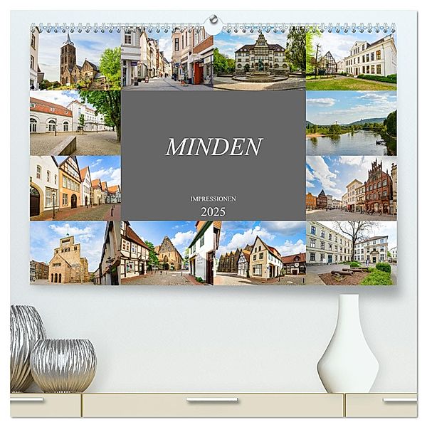 Minden Impressionen (hochwertiger Premium Wandkalender 2025 DIN A2 quer), Kunstdruck in Hochglanz, Calvendo, Dirk Meutzner