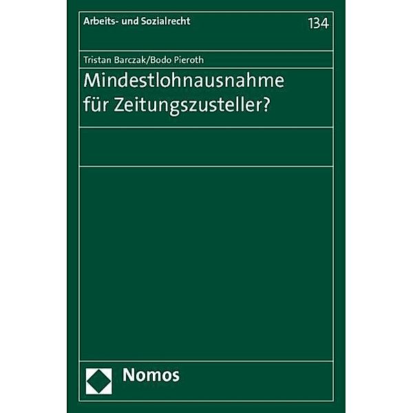 Mindestlohnausnahme für Zeitungszusteller?, Tristan Barczak, Bodo Pieroth