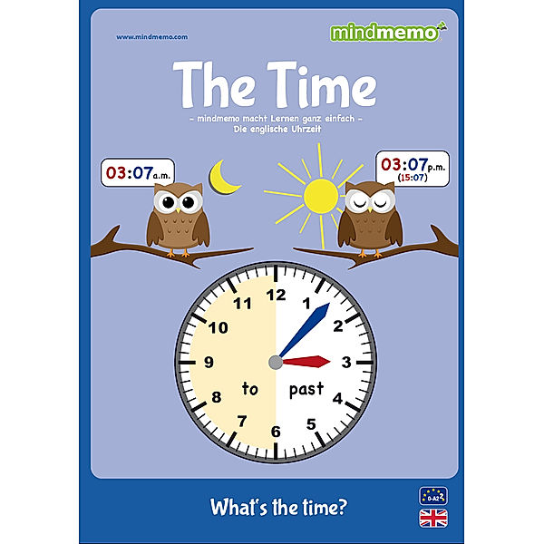 mindmemo Lernfolder - The Time - What's the time? - Die Uhrzeit auf Englisch lernen, Henry Fischer, Philipp Hunstein