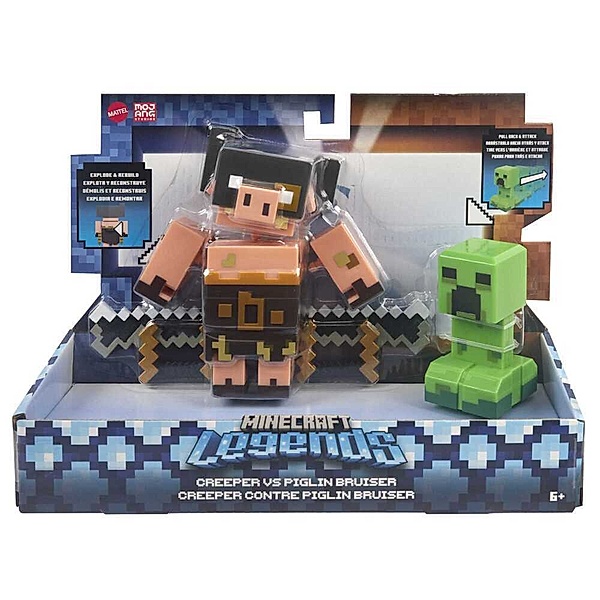 Mattel Minecraft Legends Fidget 2er Pack Creeper vs Austin
