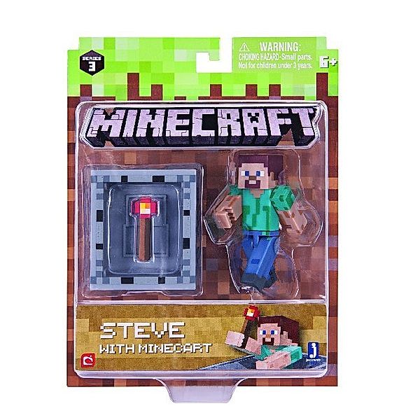 Minecraft Sammelfigur Steve mit Kettenrüstung und Accessoire