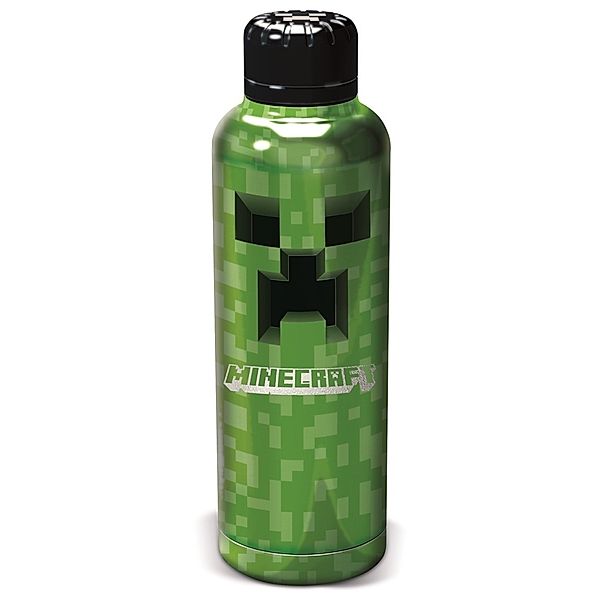 Minecraft Trinkflasche Edelstahl, doppelwandig, ca. 515 ml