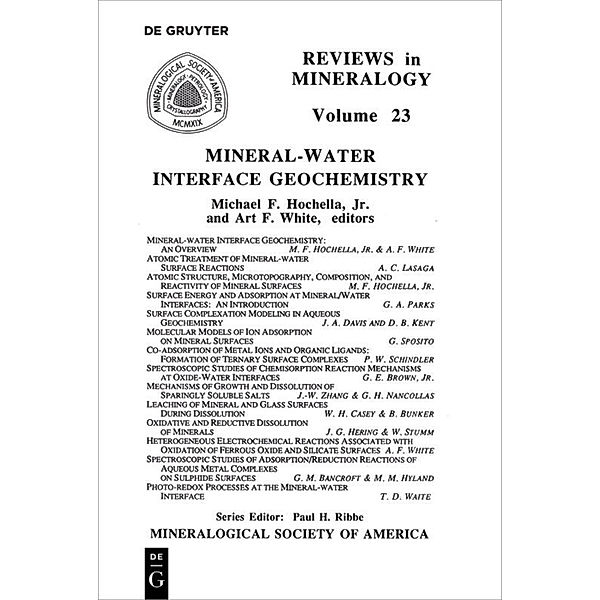 Mineral-Water Interface Geochemistry