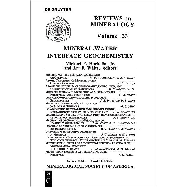 Mineral-Water Interface Geochemistry / Reviews in Mineralogy and Geochemistry Bd.23