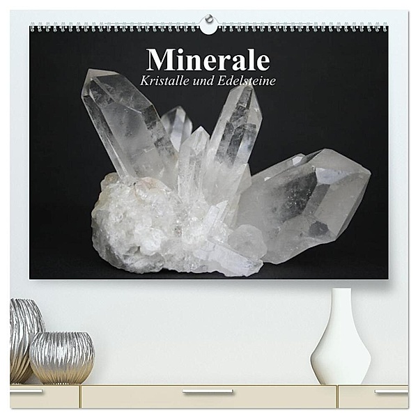 Minerale. Kristalle und Edelsteine (hochwertiger Premium Wandkalender 2024 DIN A2 quer), Kunstdruck in Hochglanz, Elisabeth Stanzer