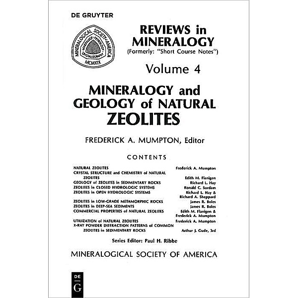 Mineralogy and Geology of Natural Zeolites / Reviews in Mineralogy and Geochemistry Bd.4