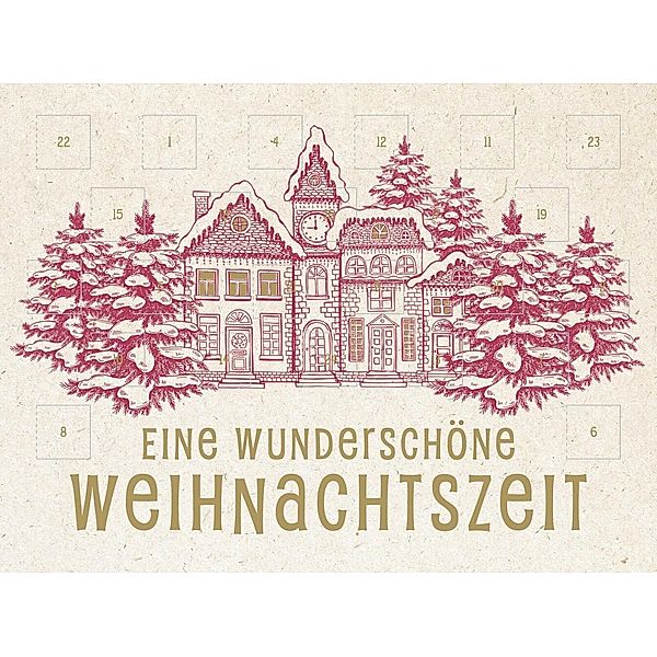 Mini-Adventskalender mit Umschlag zum Verschicken WEIHNACHT - WWS