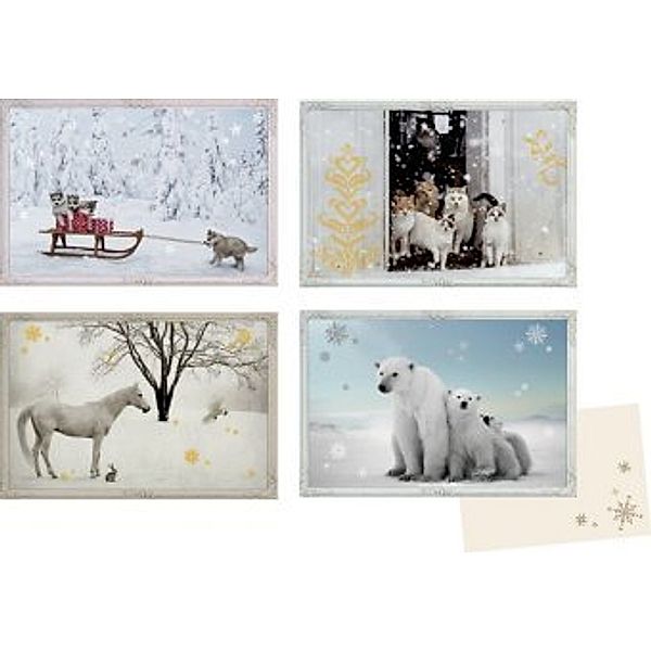 Mini-Adventskalender - Tiere im Schnee