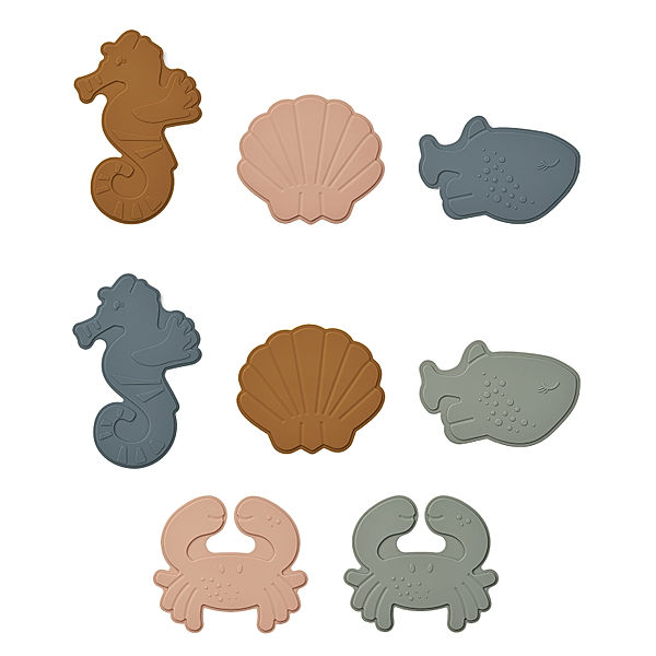 LIEWOOD Mini-Badematten-Set PAOLA SEA CREATURE 8-teilig in mustard