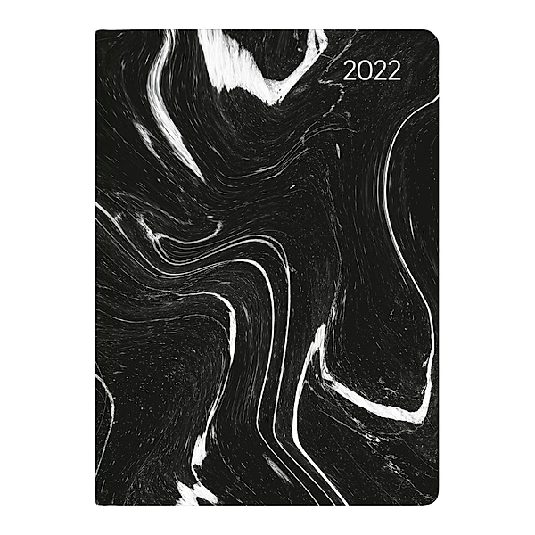 Mini-Buchkalender Style Marble 2022 - Taschen-Kalender A6 - Marmor - Day By Day - 352 Seiten - Notiz-Buch - Alpha Editio