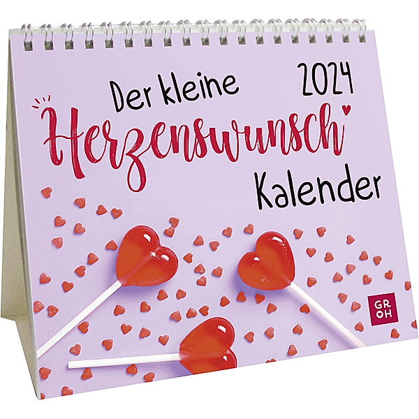 Mini-Kalender 2024: Der kleine Herzenswunschkalender, Mini-Kalender 2024: Der kleine Herzenswunschkalender